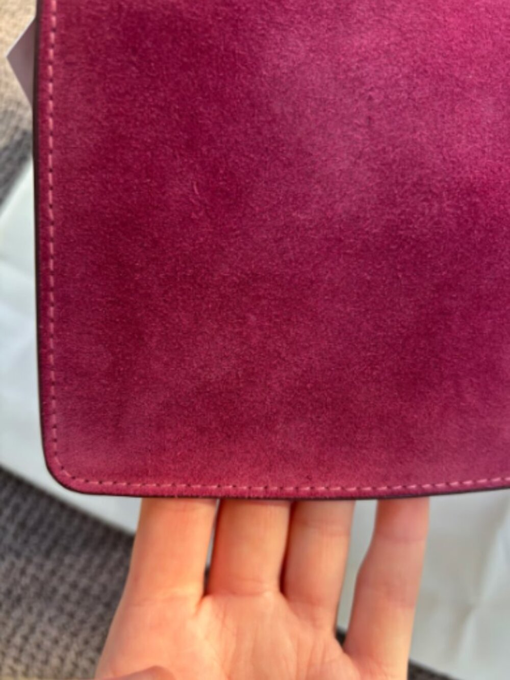 Coach Magenta Suede Shoulder Bag - Used Twice - Picture 6 of 9